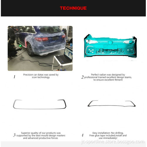 Dry Carbon Golf MK8 Front Grill Vents Trims - VW Golf VIII MK8 GTI 4-Door 2021-2023